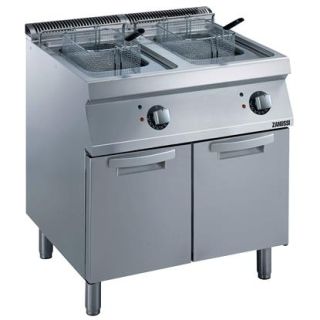 Zanussi MODULAR COOKING RANGE LINE FRITÖS. EL. GOLVMODELL. 800MM. 7+7L. V-FORMADE BASSÄNGER. DOLDA ELEMENT. UNDERSKÅP. Z7FREH2BF0