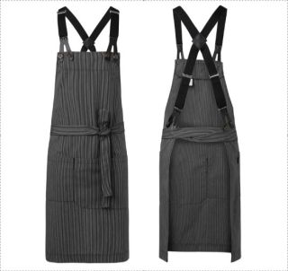 BRÖSTLAPPSFÖRKLÄDE SVART/GRÅ