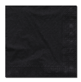 COCKTAIL NAPKIN BLACK 24 x 24 CM