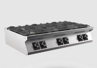 GASSPIS MARENO M1-70 PC712GT - 6 öppna brännare 3 × 6 kW, 3 × 9 kW