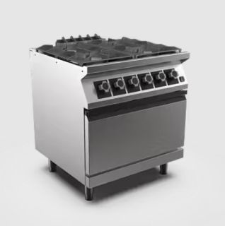 GASSPIS MED EL-V UGN MARENO M1-70 PC78GFEV - 4 öppna brännare 2 × 6 kW, 2 × 9 kW - 2/1 GN varmluftsugn 6,0 kW