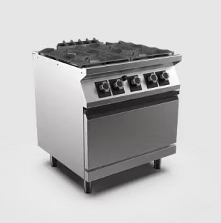 GASSPIS MED UGN MARENO M1-70 PC78GFG - 4 öppna brännare 2 × 6 kW, 2 × 9 kW - 2/1 GN gasugn 8 kW