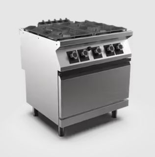 GASSPIS MED UGN MARENO M1-90 PC98GFG - 4 öppna brännare 2 × 6 kW, 2 × 10 kW - 2/1 GN gasugn 8 kW