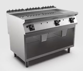 KROMSTEKHÄLL GAS HS MARENO M1-70 FT712GLCG - 3 zoner, slät stekyta - 1200 × 750 × 900 mm