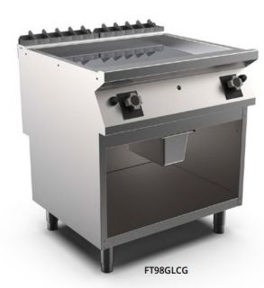 KROMSTEKHÄLL GAS HS MARENO M1-90 FT98GLCG - 1 zon, slät stekyta, termostatreglerad - 800 × 920 × 900 mm