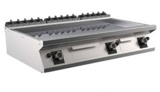 KROMSTEKHÄLL GAS MARENO M1-90 FT912GLCT - 3 zoner, slät stekyta, termostatreglerad - 1200 × 920 × 250 mm