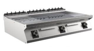 KROMSTEKHÄLL RÄFFLAD MARENO M1-90 FT912EMCT - 3 zoner, 1/3 räfflad stekyta - 1200 × 920 × 250 mm