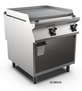 LAVASTENSGRILL GAS HS MARENO M1-90 GL98GIG - 2 zoner, rostfria grillgaller, 780 × 645 mm - 800 × 920 × 250 mm