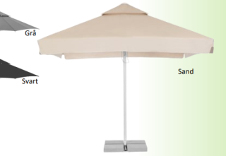 PARASOLL 3.5X3.5M MED VOLANG II TAK TELESCOPIC
