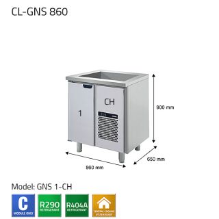 BARKYLKBÄNK COLD LINE GNS1CHE C860 FÖR FÖRVARING AV LIVSMEDEL - COLIA