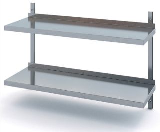 ROSTFRIA VÄGGHYLLOR 2 PLAN 1800 x 400 MM