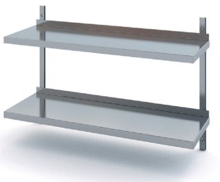 ROSTFRIA VÄGGHYLLOR 2 PLAN 2200 x 400 MM