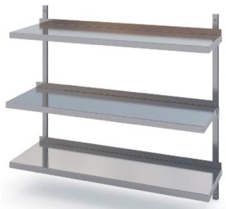 ROSTFRIA VÄGGHYLLOR 3 PLAN 2800 x 400 MM