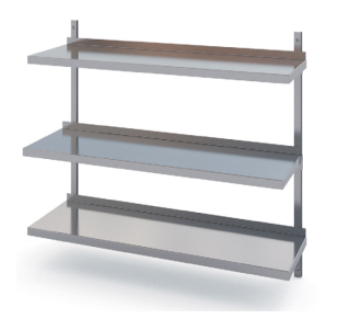 ROSTFRIA VÄGGHYLLOR 3 PLAN 2900 x 400 MM
