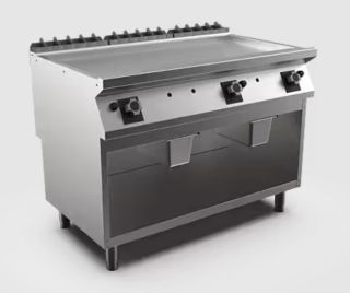 SATIN-KROMSTEKHÄLL GAS HS MARENO M1-70 FT712GLCS - 3 zon, slät stekyta - 1200 × 750 × 900 mm