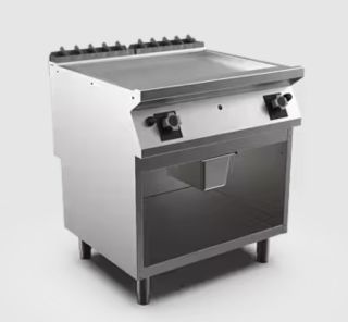 SATIN-KROMSTEKHÄLL GAS HS MARENO M1-70 FT78GLCSG - 2 zoner, slät stekyta - 800 × 750 × 900 mm