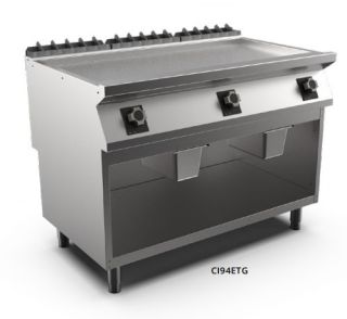 SATIN-KROMSTEKHÄLL HS MARENO M1-90 FT912ELCSG - 3 zoner, slät stekyta - 1200 × 920 × 900 mm