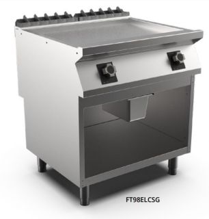 SATIN-KROMSTEKHÄLL HS MARENO M1-90 FT98ELCSG - 2 zoner, slät stekyta - 800 × 920 × 900 mm