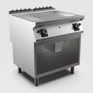 SATIN-KROMSTEKHÄLL RÄFFLAD GAS HS MARENO M1-70 FT78GMCSG - 2 zoner, 1/3 räfflad stekyta - 800 × 750 × 900 mm