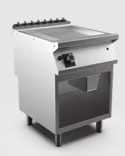 SATIN-KROMSTEKHÄLL RÄFFLAD GAS HS M1-90 FT96GMCSG - 1 zon, 1/3 räfflad stekyta, termostatreglerad - 600 × 920 × 900 mm