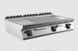 SATIN-KROMSTEKHÄLL RÄFFLAD GAS MARENO M1-70 FT712GMCST - 3 zoner, 1/3 räfflad stekyta - 1200 × 750 × 250 mm