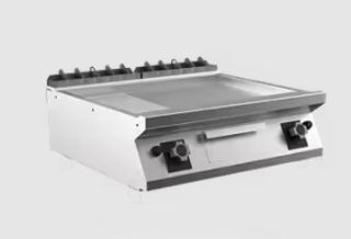 SATIN-KROMSTEKHÄLL RÄFFLAD GAS MARENO M1-70 FT78GMCST - 2 zoner, 1/3 räfflad stekyta - 800 × 750 × 250 mm