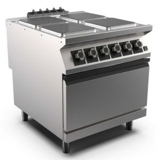 SPIS MED UGN MARENO M1-90 PC98EFEPQ - 4 spisplattor 300 × 300 mm 4 kW - 2/1 GN elektrisk ugn 6kW