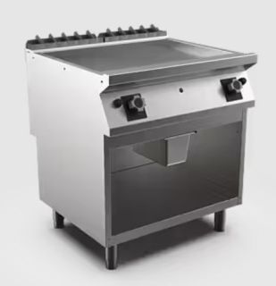 STEKHÄLL GAS HS MARENO M1-70 FT78GLG# - 2 zoner, slät stekyta, mild steel - 800 × 750 × 900 mm