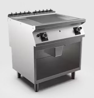 STEKHÄLL RÄFFLAD GAS HS MARENO M1-70 FT78GMG# - 2 zoner, 1/3 räfflad stekyta, mild steel - 800 × 750 × 900 mm