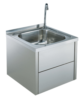 ZANUSSI STANDARD ARBETSBÄNKAR VÄGGMONTERAT HANDFAT MED 1ST HO 340 x 370 MM OCH 1/2" VATTENKRAN