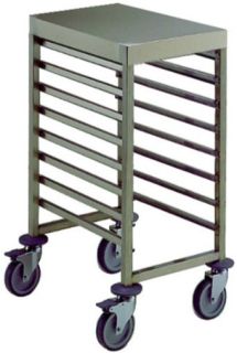 ZANUSSI SERVERINGSVAGNAR KANTINVAGN LÅG FÖR 8 GN 1/1 KANTINER 75 MM DELNING MED RFR TOPPSKIVA