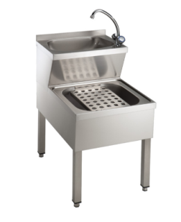 ZANUSSI STANDARD ARBETSBÄNKAR FRISTEÅNDE HANDFAT MED 1ST HO 300X240 MM OCH 1ST HO 340X340. 2 VATTENKRANAR