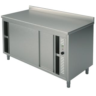 VÄRMEBÄNK MED SKJUTDÖRRAR 1400 x 700 MM, VÄRMESKÅP