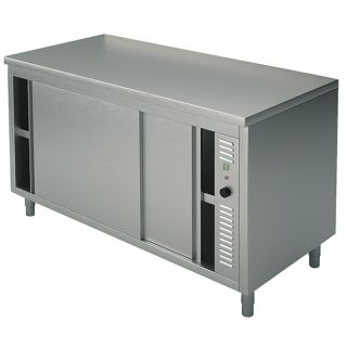 VÄRMEBÄNK MED SKJUTDÖRRAR 2000 x 600 MM, VÄRMESKÅP