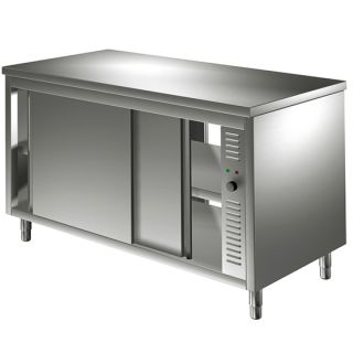 VÄRMEBANK MED SKJUTDÖRRAR PÅ BÅDA SIDORNA 2000 x 700 MM, VÄRMESKÅP