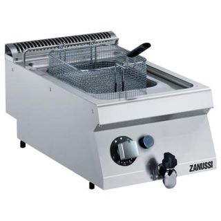 Zanussi FRITÖS. GAS. BÄNKMODELL. 400MM. 7L. V-FORMAD BASSÄNG. DOLDA VÄRMEELEMENT. GASOLDYSOR BIFOGAS