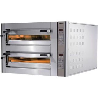 ZANUSSI PIZZAUGN I 2 DECK FÖR 6 x 2 (DIAM. 35 CM) PIZZOR. BRED ÖPPNING