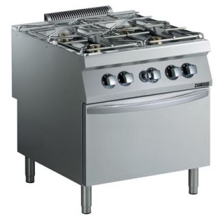 Zanussi MODULAR COOKING GASSPIS. GOLVMODELL. 800MM. 4 ÖPPNA BRÄNNARE (4X6KW). GASUGN (8,5KW), GASOLDYSOR BIFOGAS. STADGASDYS