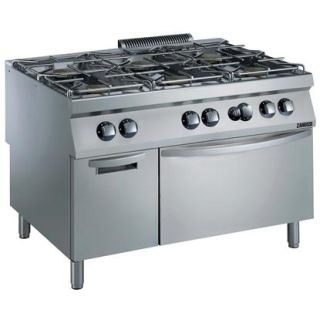 Zanussi MODULAR COOKING GASSPIS. GOLVMODELL. 1200MM. 6 ÖPPNA BRÄNNARE (6X10KW). GASUGN (8,5KW), UNDERSKÅP, GASOLDYSOR BIFOGA