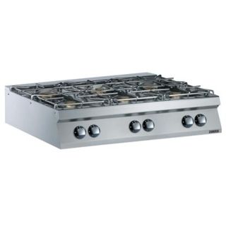 Zanussi MODULAR COOKING GASSPIS. BÄNKMODELL. 1200MM. 6 ÖPPNA BRÄNNARE (6X10KW), GASOLDYSOR BIFOGAS
