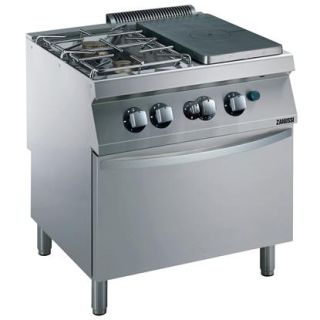 Zanussi MODULAR COOKING GASSPIS. GOLVMODELL. 800MM. SLÄT HEL HÄLL. GASUGN. 2 ÖPPNA BRÄNNARE TILL VÄNSTER.