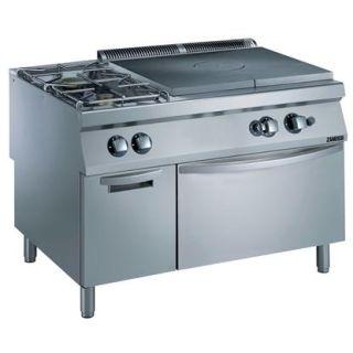 Zanussi MODULAR COOKING GASSPIS SLÄT HEL HÄLL (10,5 KW) MED 2 ÖPPNA BRÄNNARE (1X10 KW, 1X6 KW), GASUGN (8,5 KW) OCH UNDERSKÅ