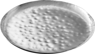 PLATE FLAT ROUND HAMMERED 16CM
