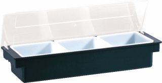 COCKTAIL DISPENSER PLASTIC BLACK 3 INSERTS