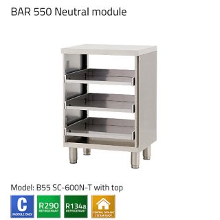 BARKYLBÄNK 550 NEUTRAL MODULE FÖR LIVSMEDEL OCH DRYCKER B55/SC-600N-T med/utan topp - COLIA