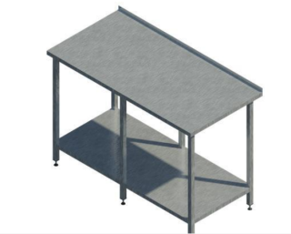 ROSTFRI BÄNK 800X650X900MM COOLPART