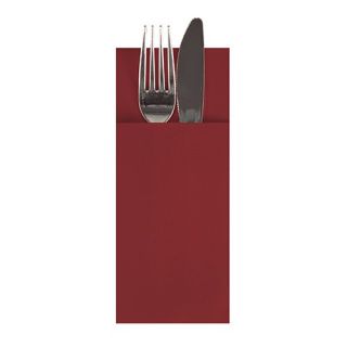 SERVETT 40X40 POCKET VINRÖD 1/8 VIKT 300-P
