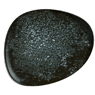 BONNA COSMOS BLACK FLAT OVAL TALLRIK 19 CM