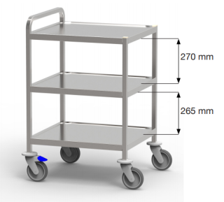 BORDSVAGN MED HANDTAG 3 PLAN 600 MM