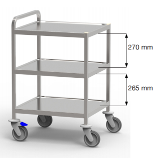 BORDSVAGN MED HANDTAG 3 PLAN 800 MM